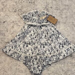 NWT 3mo Organic Cotton Bunny Print Baby Dress with Matching Bloomers